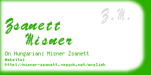 zsanett misner business card